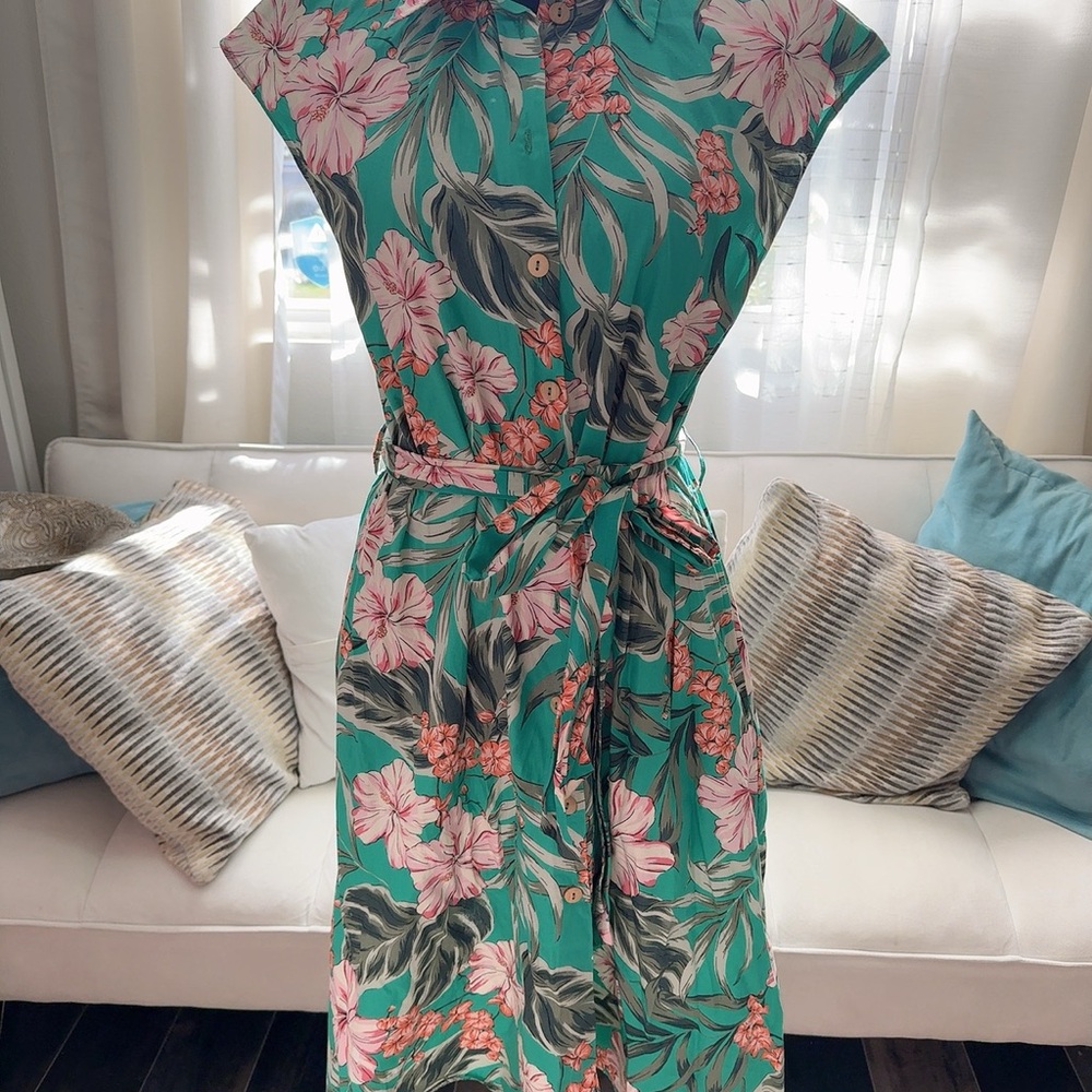 Floral Green Dress